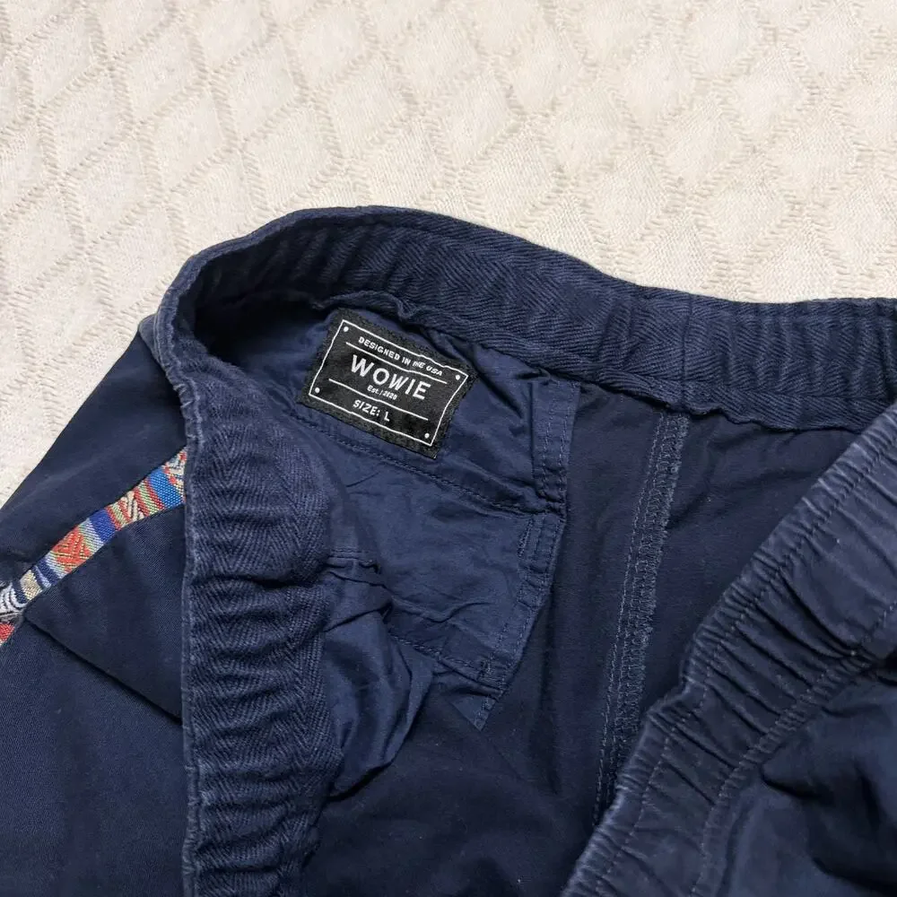 Lot Of 3 Wowie Pants Men L Navy, Kakhi & Green Rambler Chino Joggers Drawstring - Picture 3 of 7